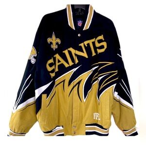 Vintage Rare Official NFL New Orleans Saints bomber  letterman's jacket like new